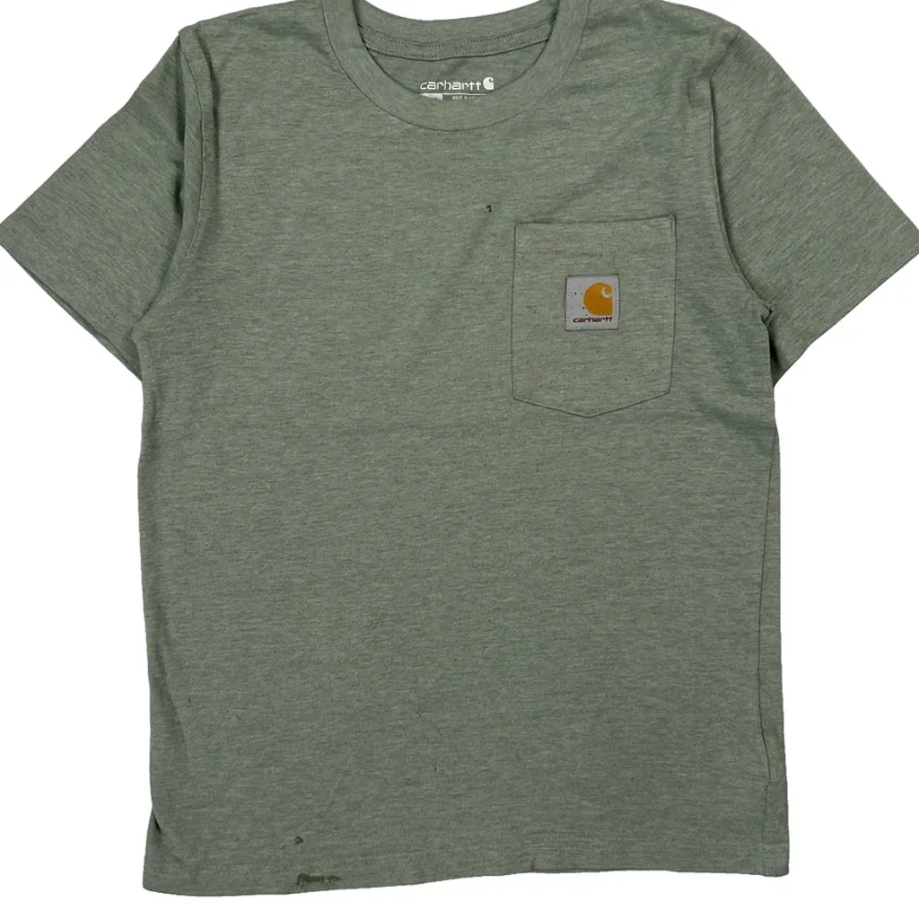 Age 8-10 Carhartt Graphic T-Shirt - Small Green Cotton - Image 5