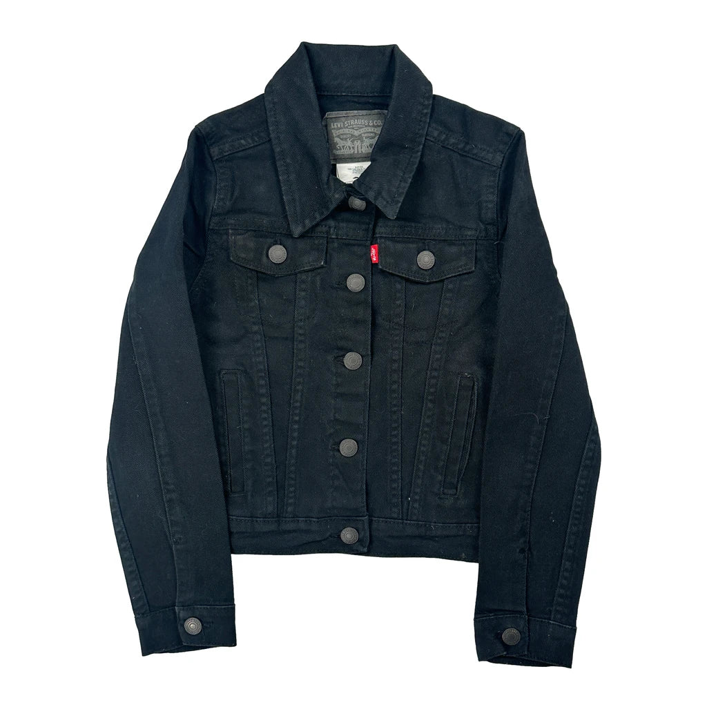 Age 8-10 Levis Denim Jacket - Small Black Cotton