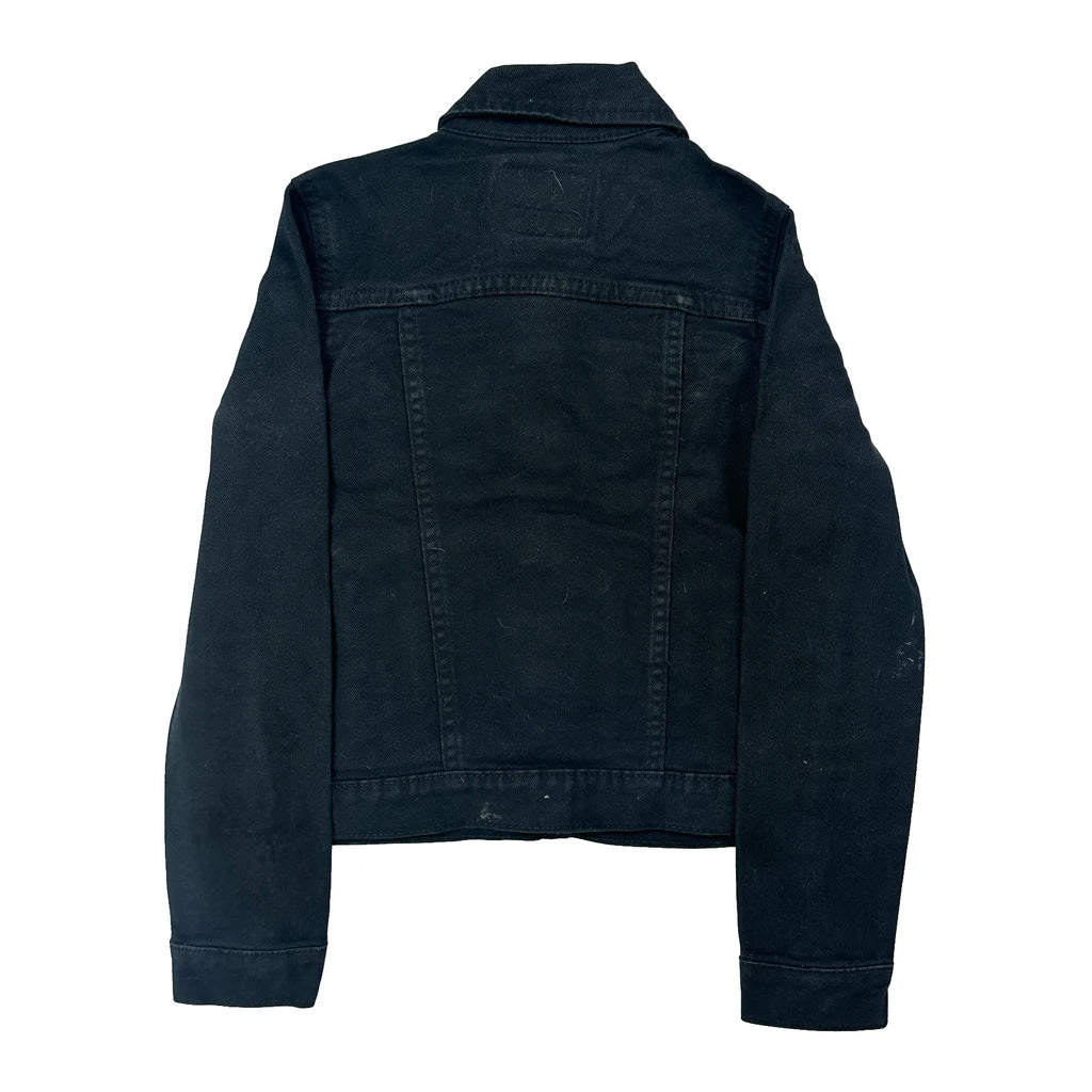 Age 8-10 Levis Denim Jacket - Small Black Cotton - Image 2