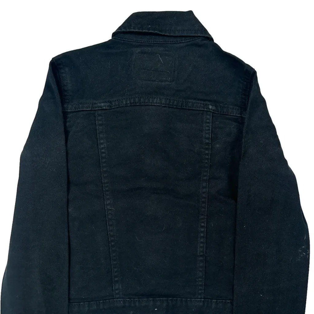 Age 8-10 Levis Denim Jacket - Small Black Cotton - Image 6