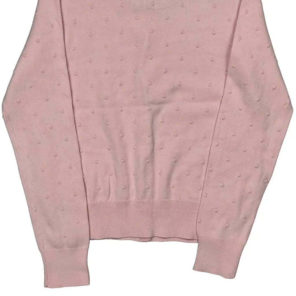 Age 8-10 Polo By Ralph Lauren Polka Dot Cardigan - Medium Pink Cotton - Image 6