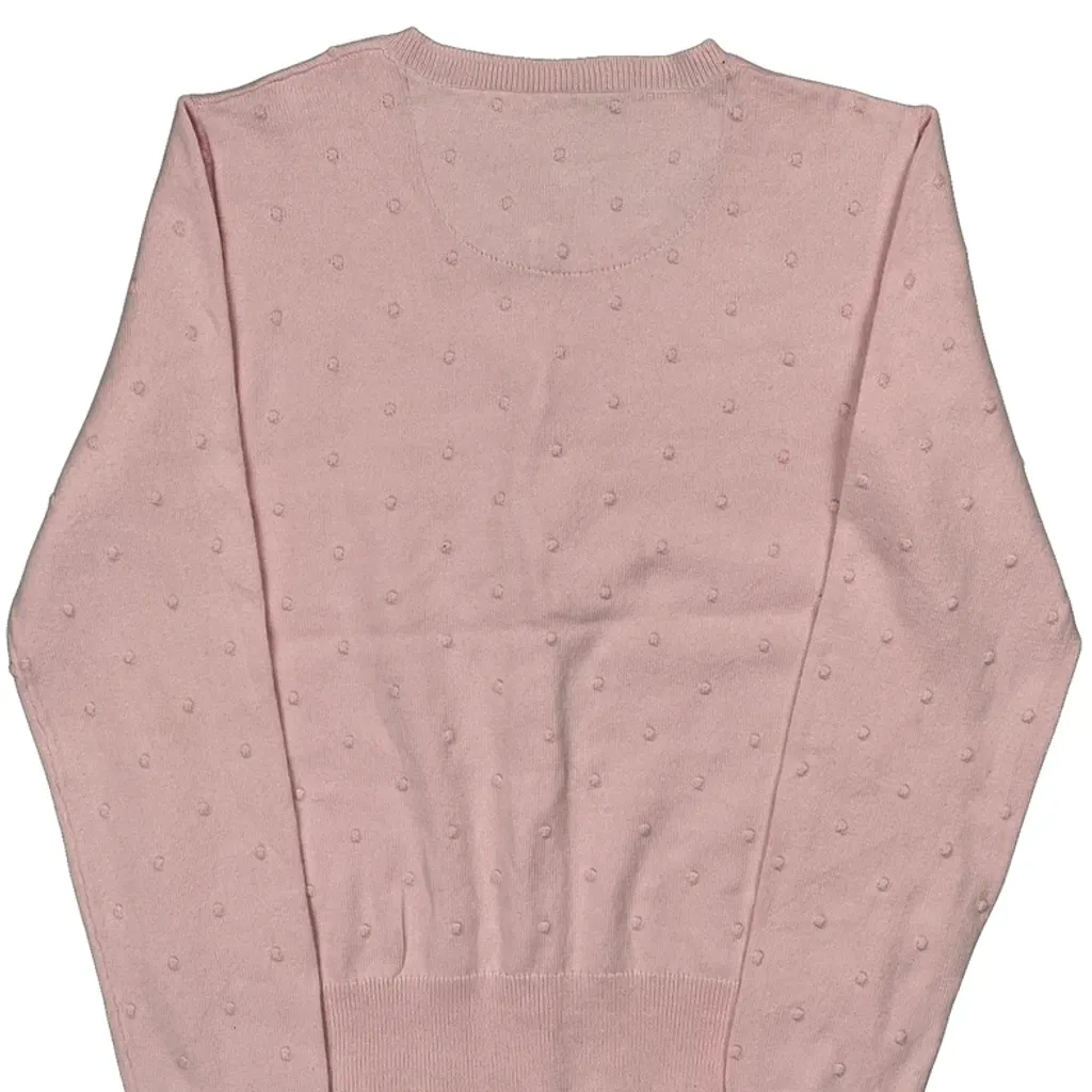 Age 8-10 Polo By Ralph Lauren Polka Dot Cardigan - Medium Pink Cotton - Image 7