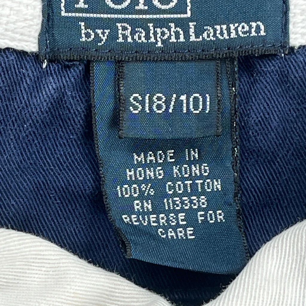 Age 8-10 Polo By Ralph Lauren Striped Rugby Shirt - Small Blue Cotton - Image 3