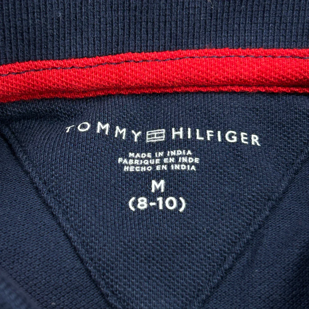 Age 8-10 Tommy Hilfiger Polo Shirt - Medium Multicoloured Cotton - Image 3