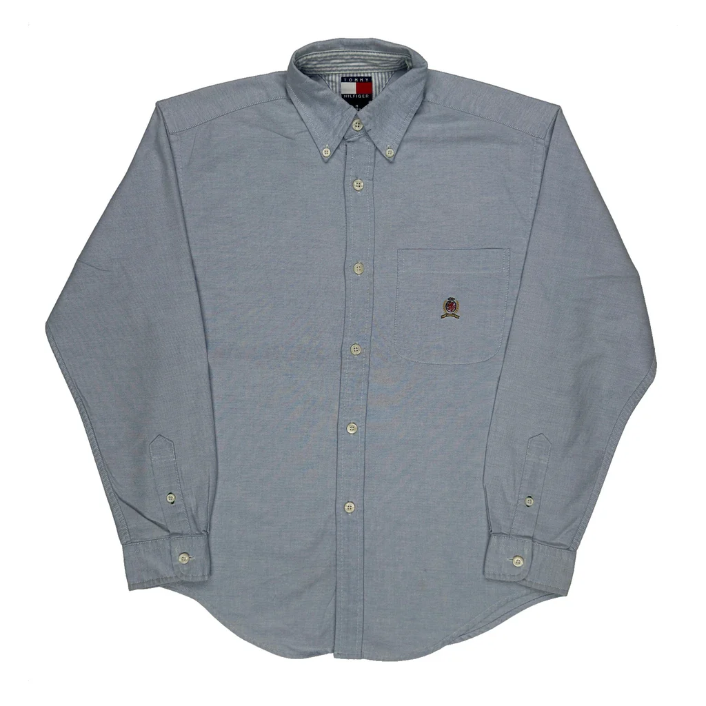 Age 8-10 Tommy Hilfiger Shirt - Medium Blue Cotton