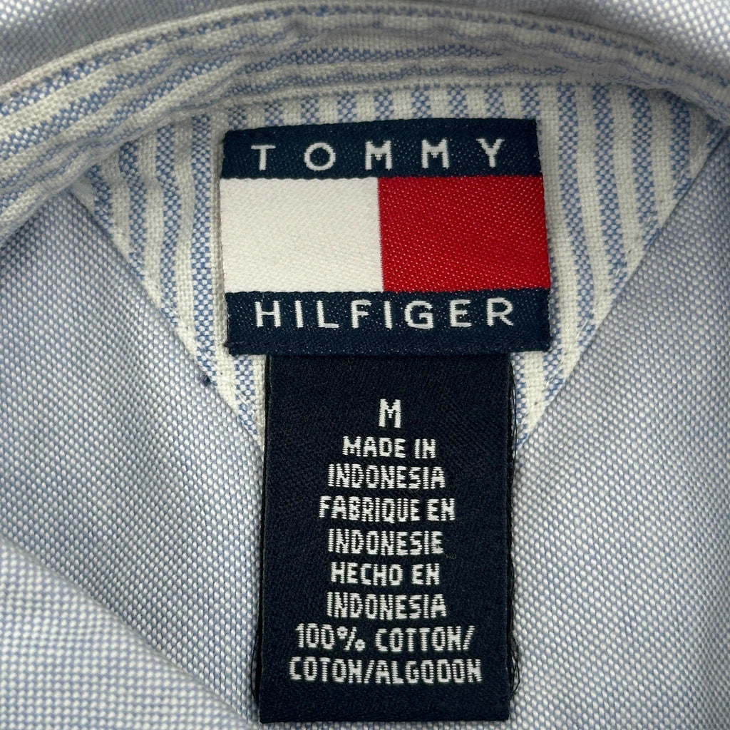 Age 8-10 Tommy Hilfiger Shirt - Medium Blue Cotton - Image 3