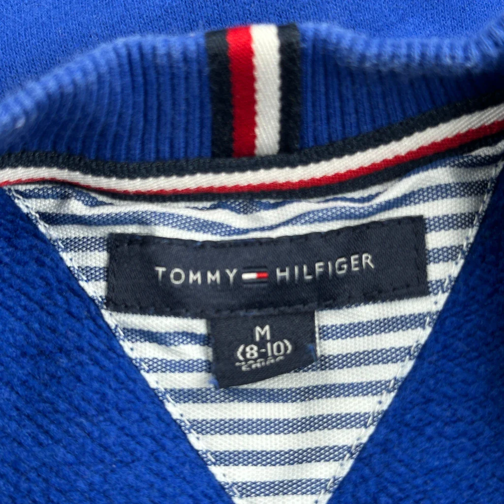 Age 8-10 Tommy Hilfiger Sweatshirt - Medium Blue Cotton - Image 5