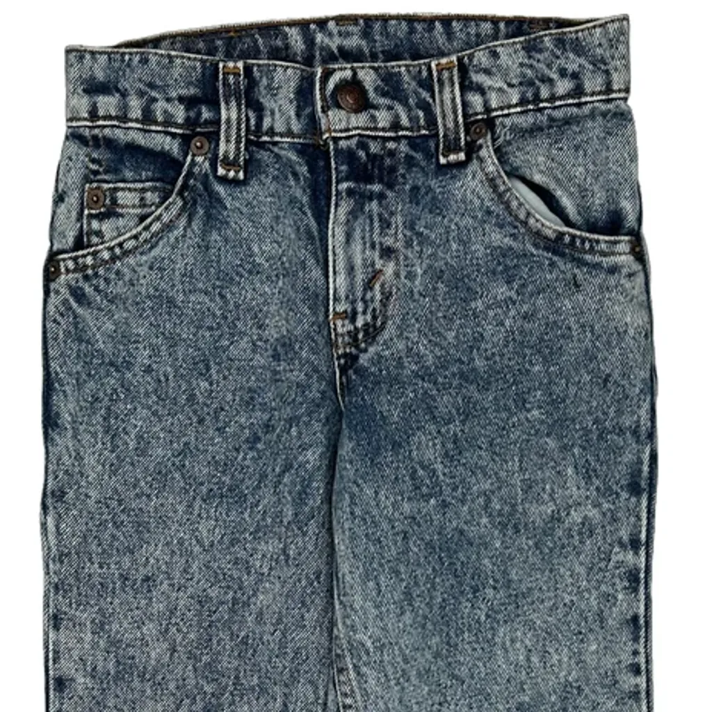 Age 8-9 Levis Jeans - Medium Acid Wash Denim - Image 6