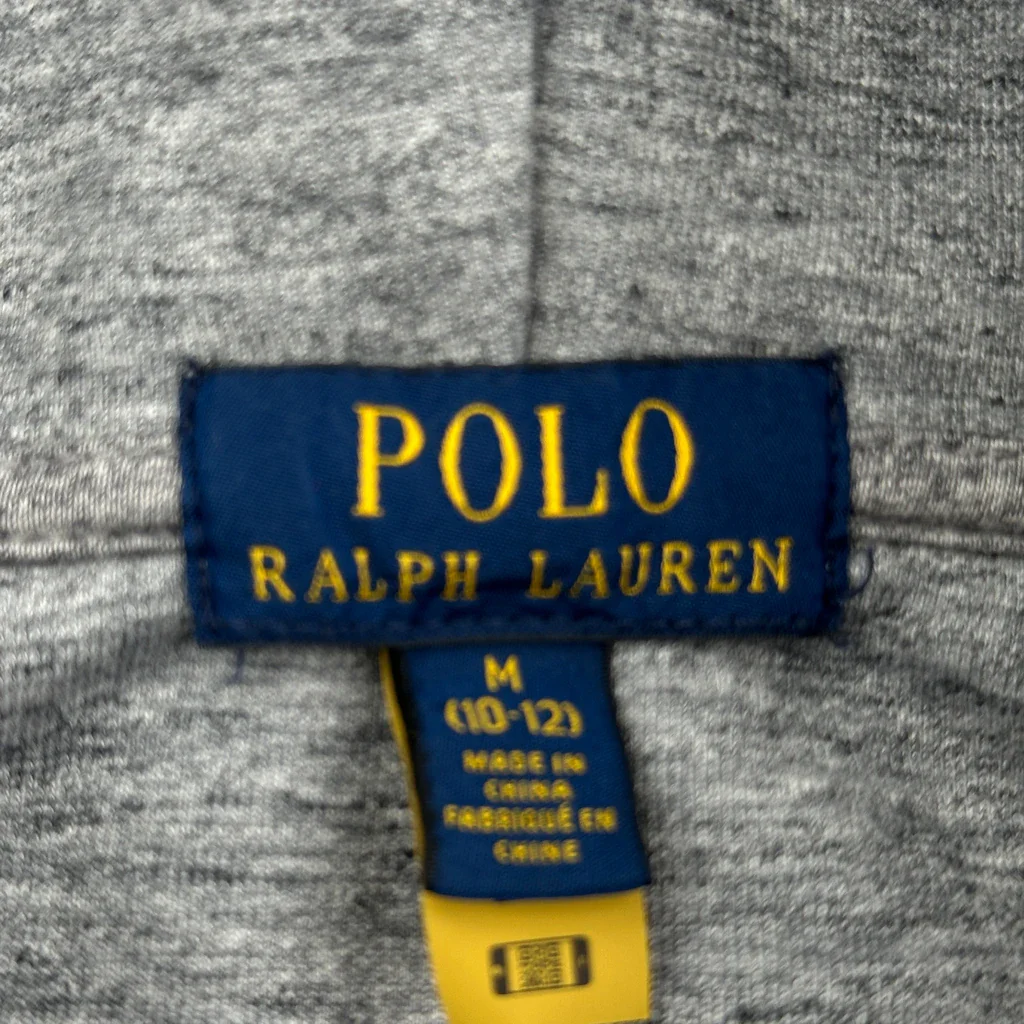 Age 8-9 Polo By Ralph Lauren Hoodie - Medium Grey Cotton - Image 3