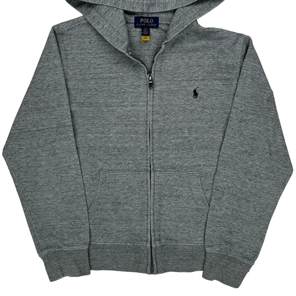 Age 8-9 Polo By Ralph Lauren Hoodie - Medium Grey Cotton - Image 4