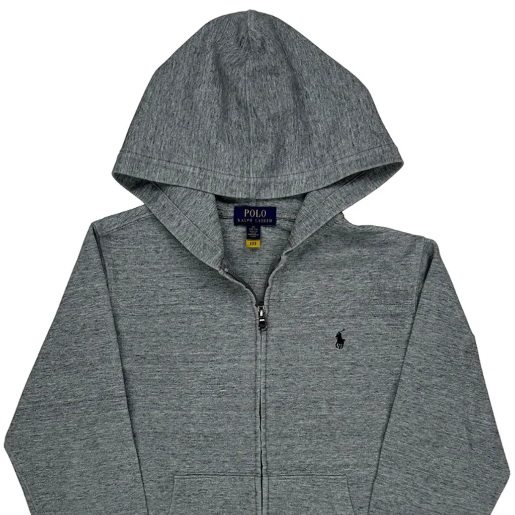 Age 8-9 Polo By Ralph Lauren Hoodie - Medium Grey Cotton - Image 5