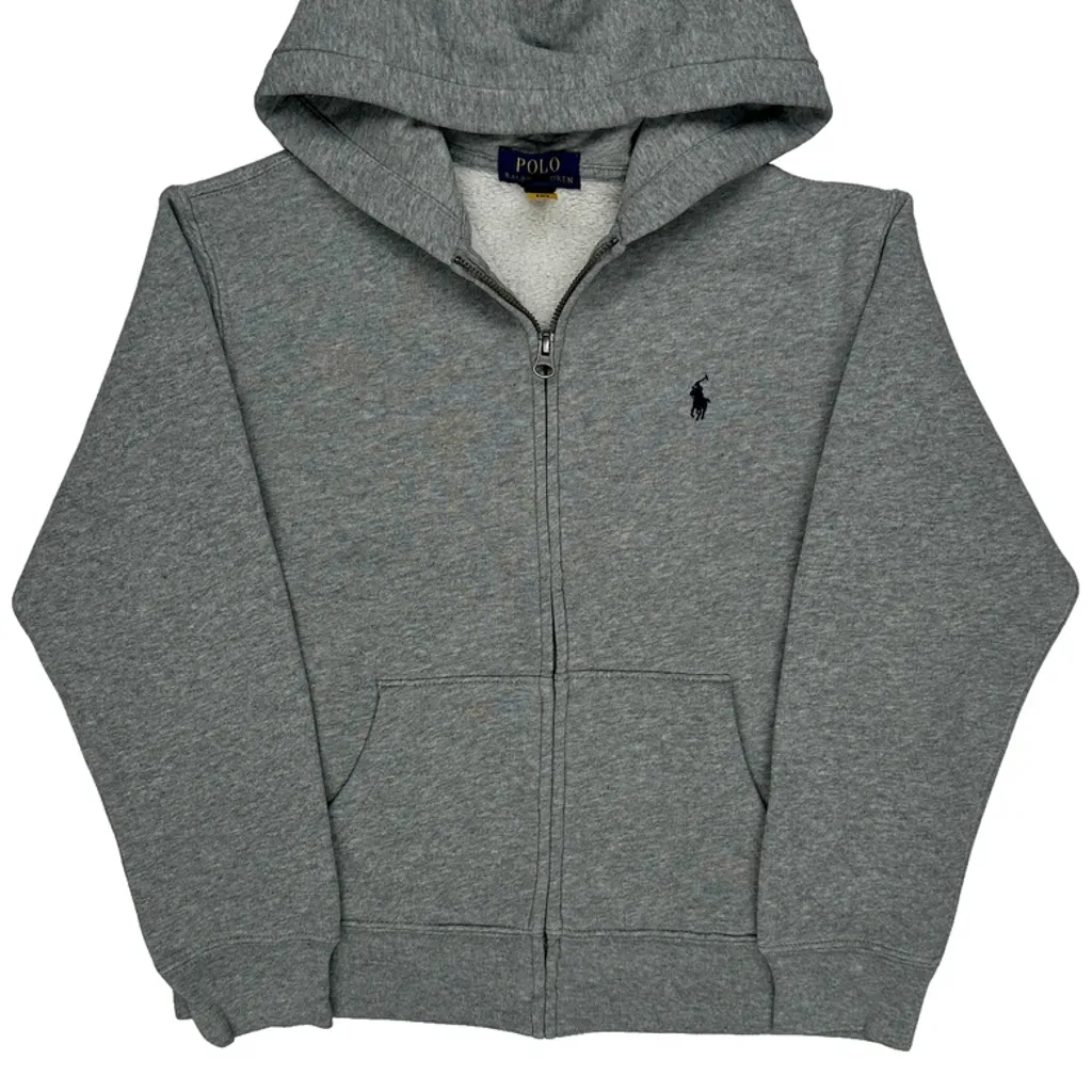 Age 8-9 Polo By Ralph Lauren Hoodie - Medium Grey Cotton - Image 5