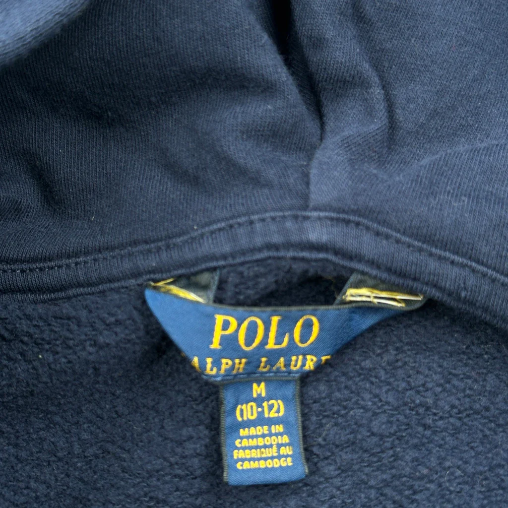 Age 8-9 Polo By Ralph Lauren Hoodie - Medium Navy Cotton - Image 3