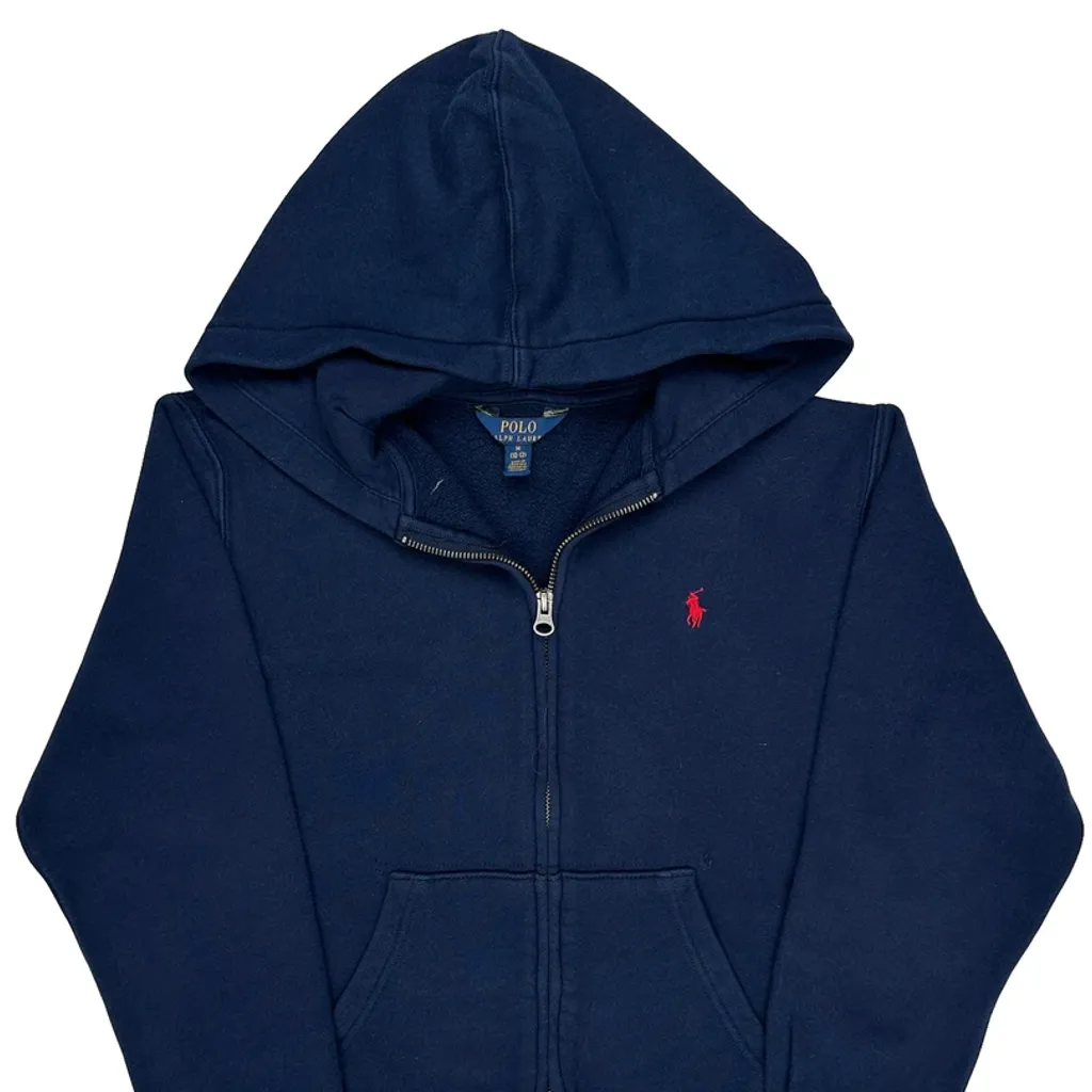 Age 8-9 Polo By Ralph Lauren Hoodie - Medium Navy Cotton - Image 4