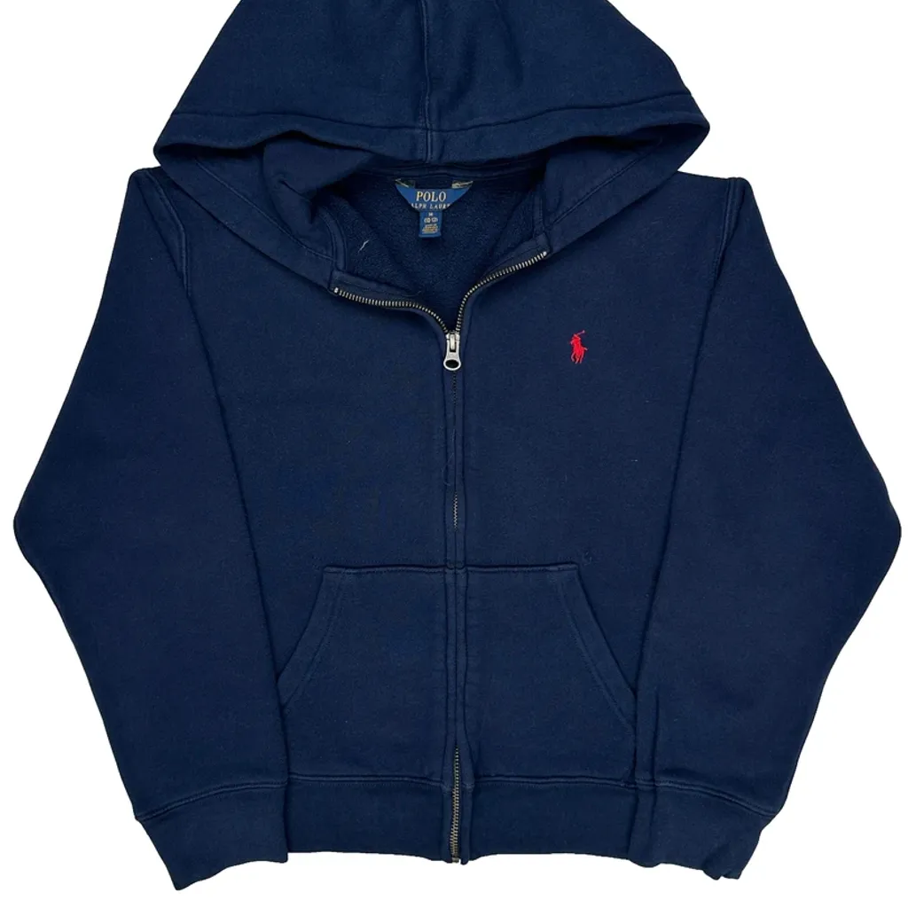Age 8-9 Polo By Ralph Lauren Hoodie - Medium Navy Cotton - Image 5