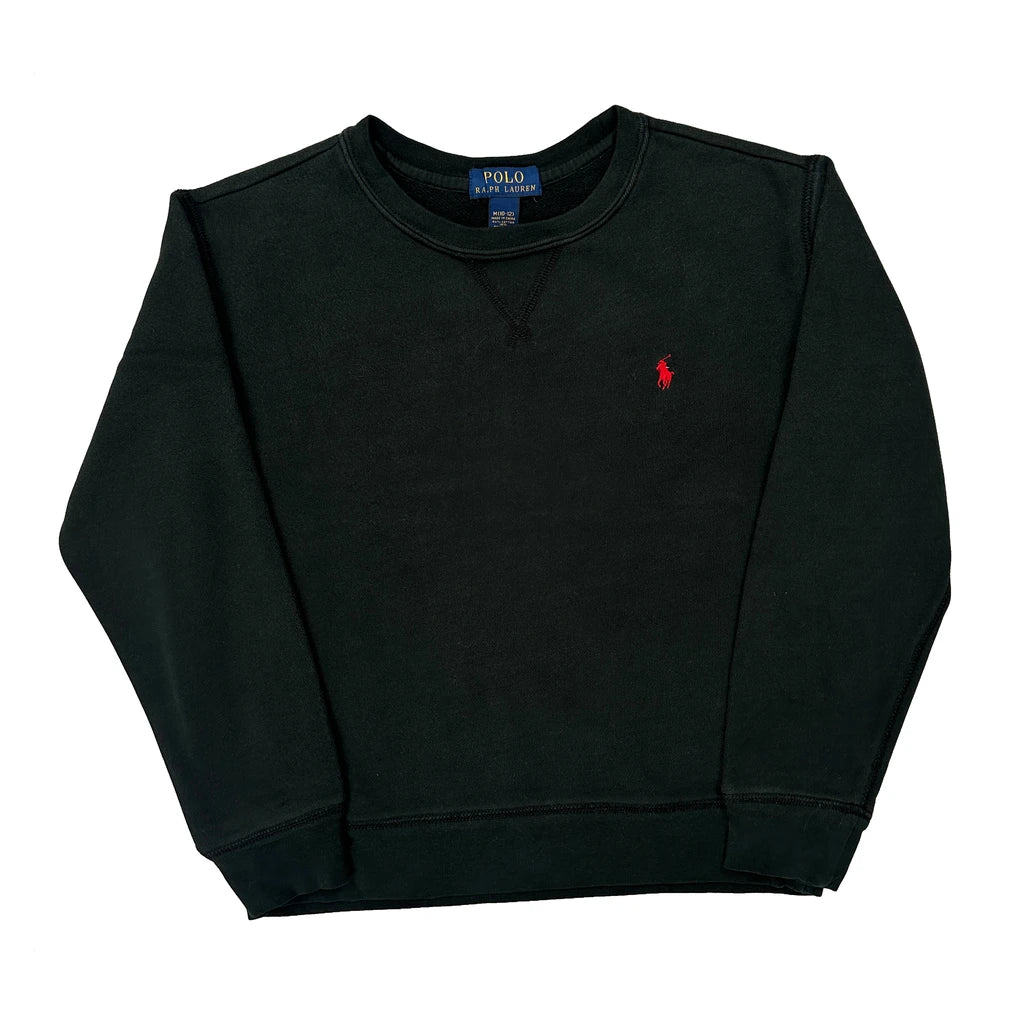 Age 8-9 Polo By Ralph Lauren Sweatshirt - Medium Black Cotton