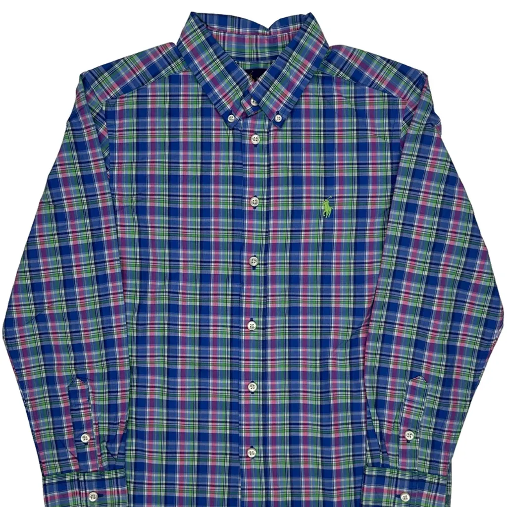 Age 8-9 Ralph Lauren Checked Shirt - Medium Multicoloured Cotton - Image 5
