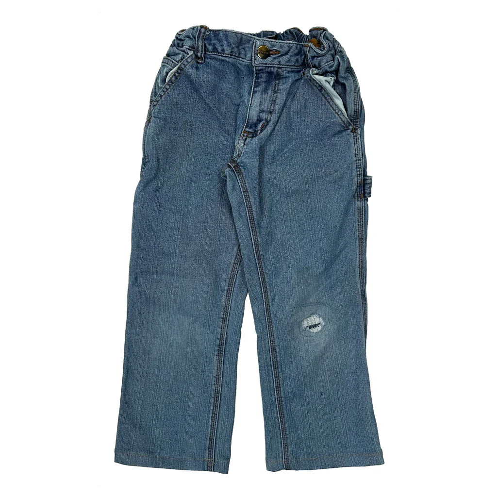 Age 8 Carhartt Carpenter Jeans - Medium Blue Cotton - Image 2