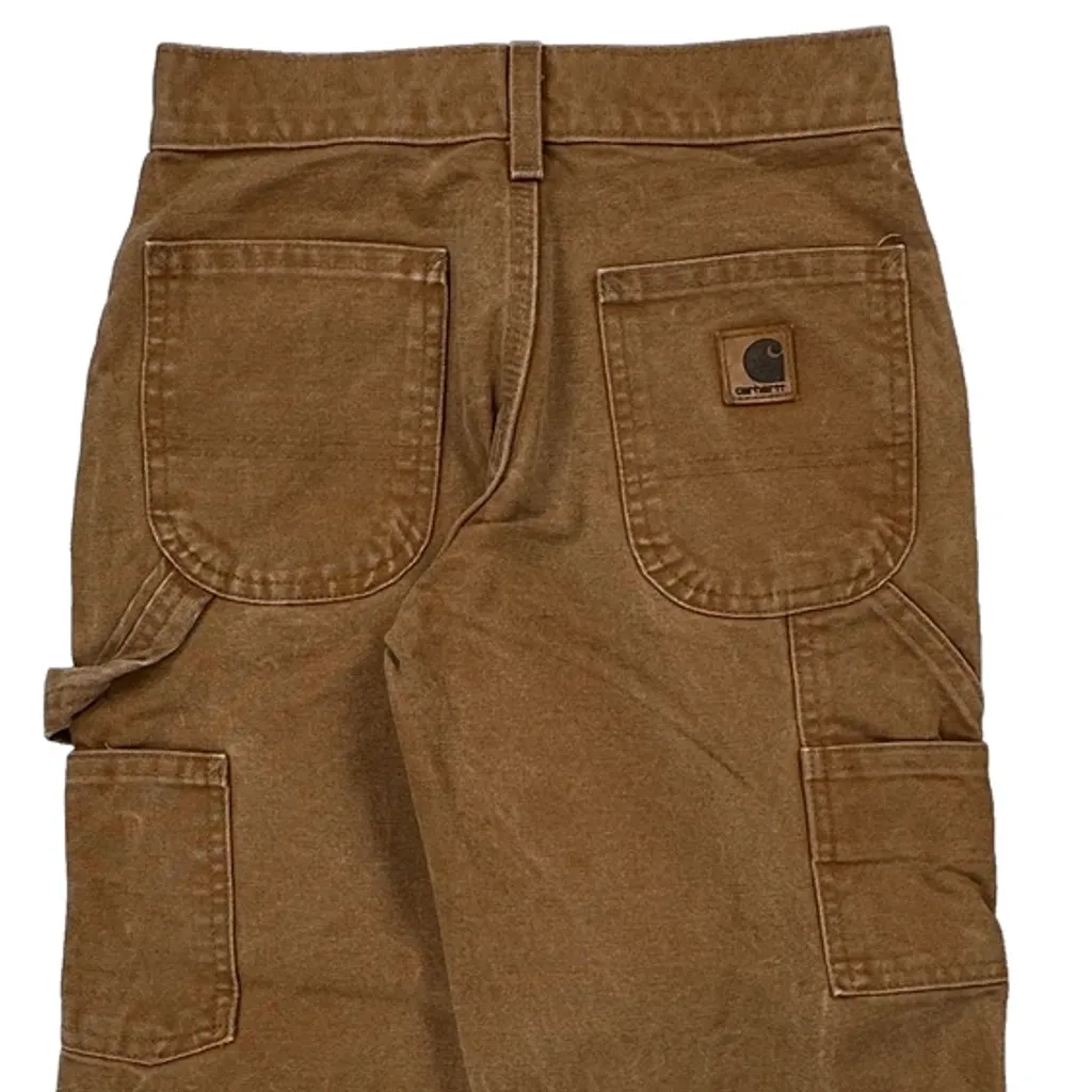 Age 8 Carhartt Double Knee Carpenter Trousers - Small Brown Cotton - Image 6