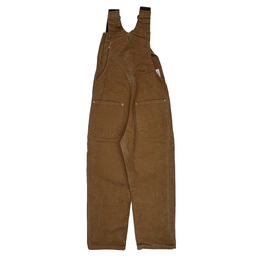 Age 8 Carhartt Double Knee Dungarees - Small Brown Cotton - Image 2