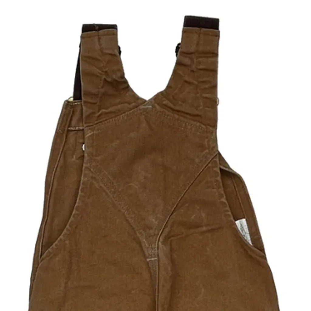 Age 8 Carhartt Double Knee Dungarees - Small Brown Cotton - Image 6
