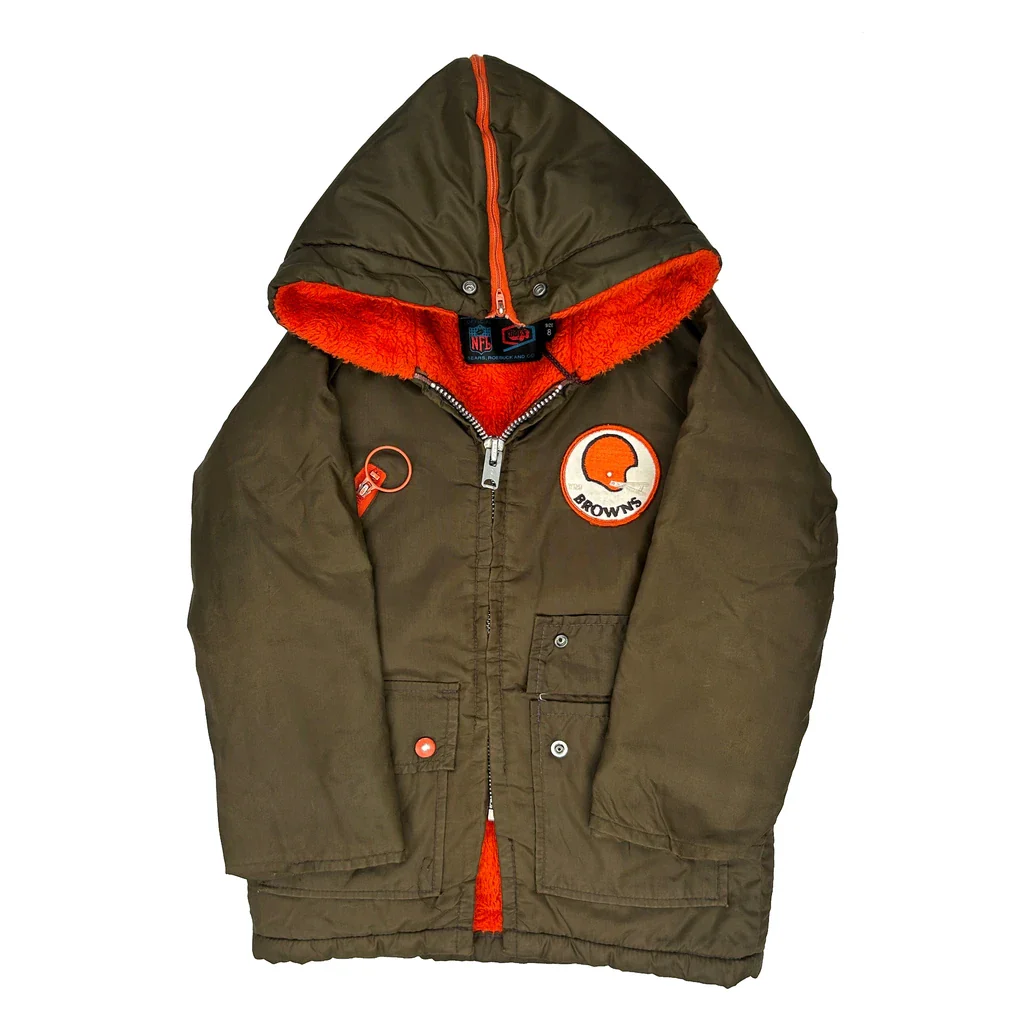 Age 8 Chicago Browns Nfl Jacket - Small Brown Polyester
