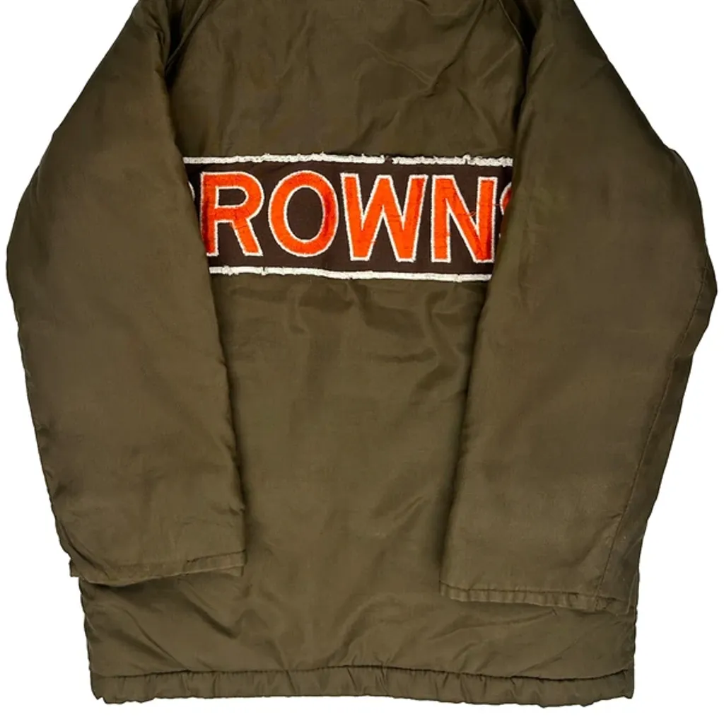 Age 8 Chicago Browns Nfl Jacket - Small Brown Polyester - Image 7