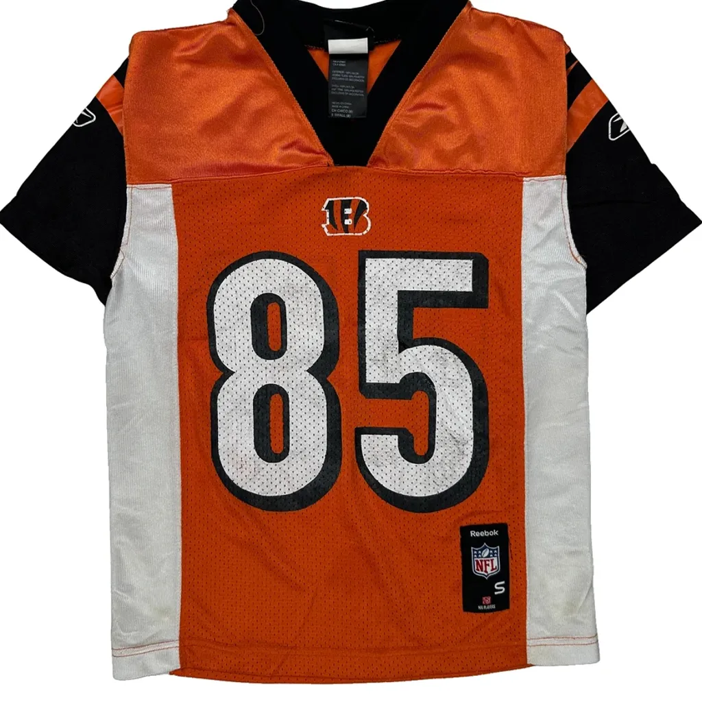 Age 8 Cincinnati Bengals Reebok Nfl Jersey - Small Orange Polyester - Image 4