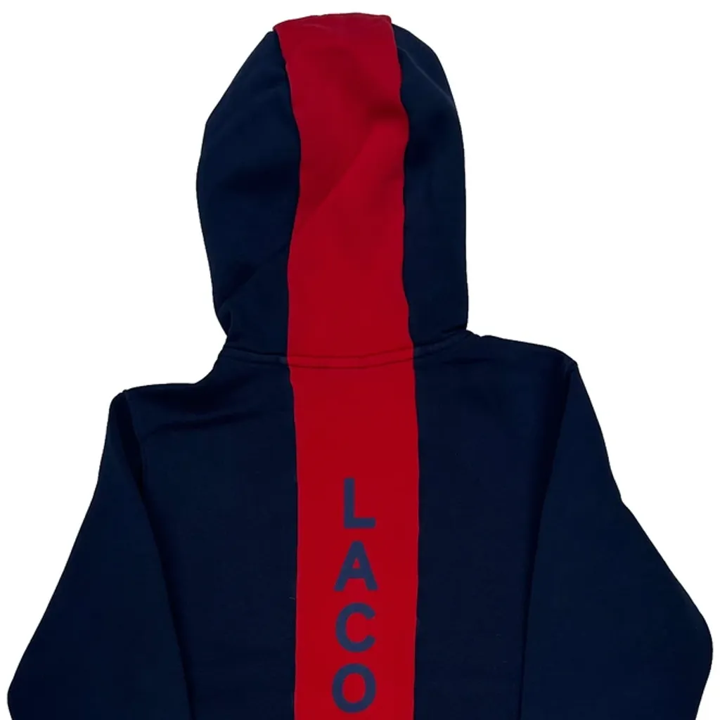 Age 8 Lacoste Hoodie - Medium Navy Cotton - Image 6