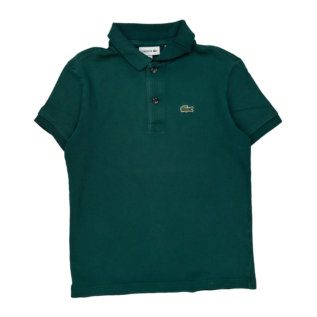 Age 8 Lacoste Polo Shirt - Medium Green Cotton