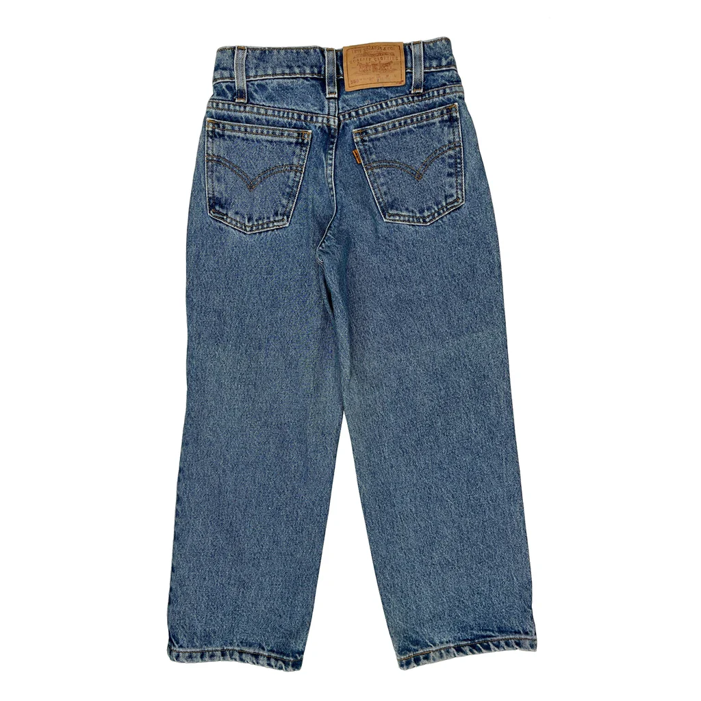 Age 8 Levis Jeans - Medium Blue Cotton - Image 2