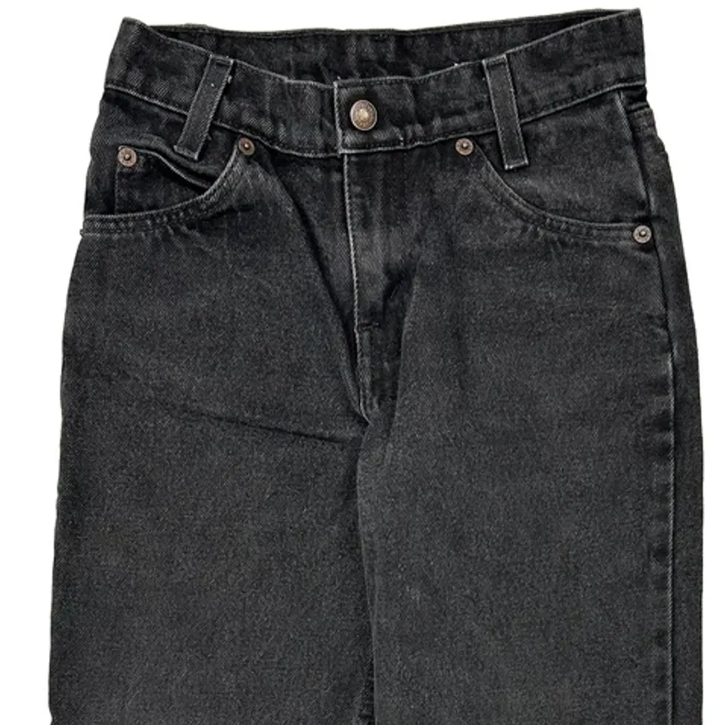 Age 8 Levis Jeans - Medium Black Cotton - Image 7