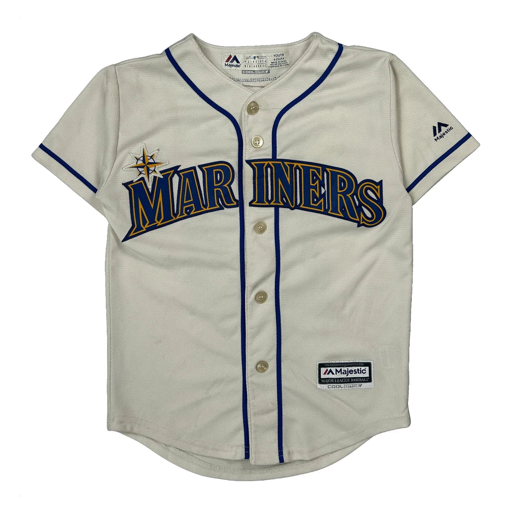 Age 8 Majestic Mlb Jersey - Small White Polyester