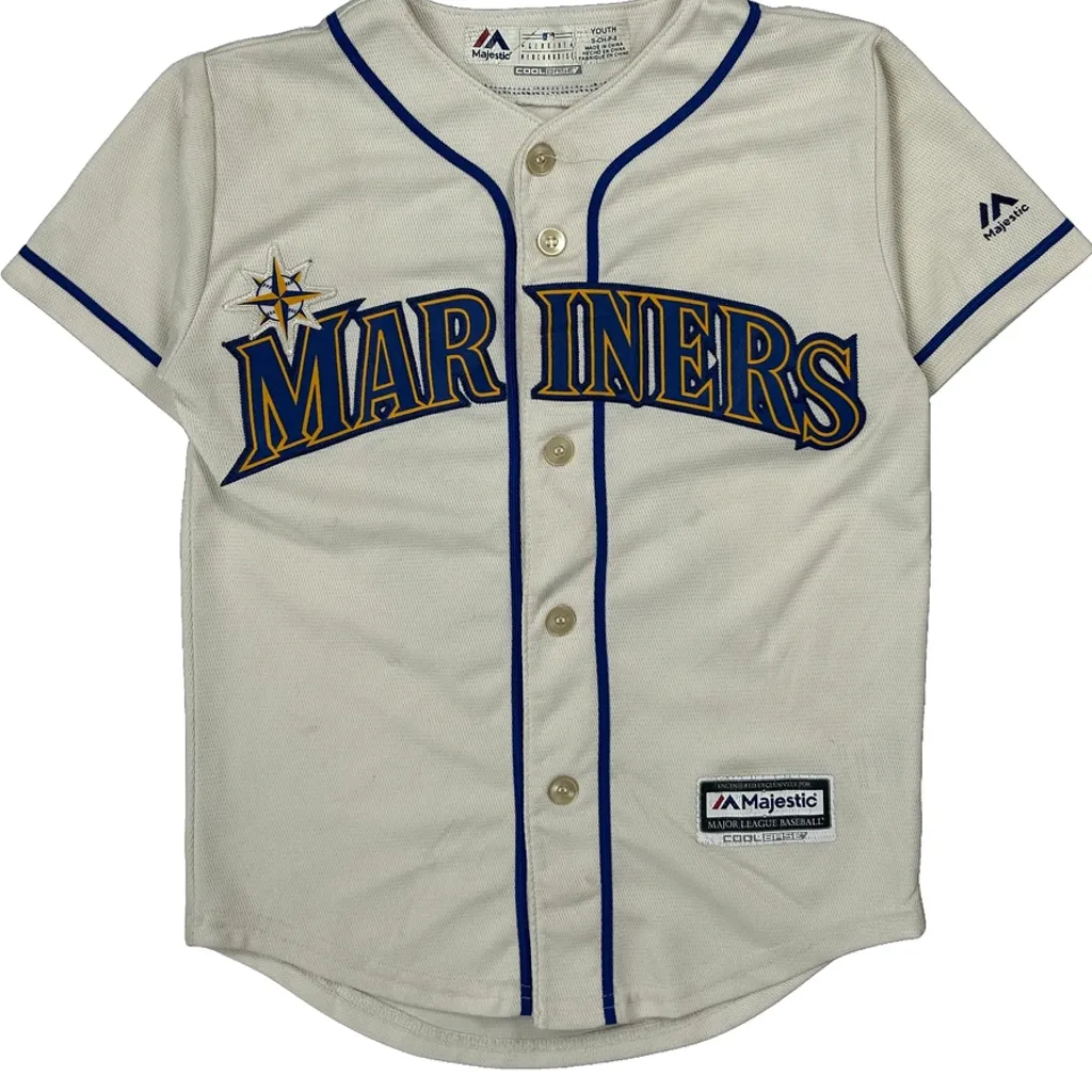Age 8 Majestic Mlb Jersey - Small White Polyester - Image 5