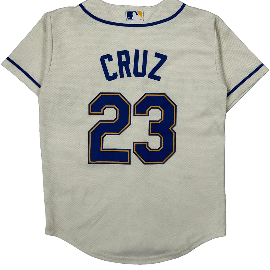 Age 8 Majestic Mlb Jersey - Small White Polyester - Image 6