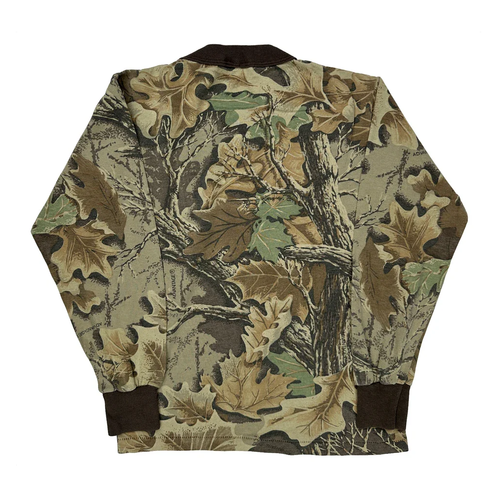 Age 8 Mossy Oak Long Sleeve T-Shirt - Small Camo Cotton - Image 2