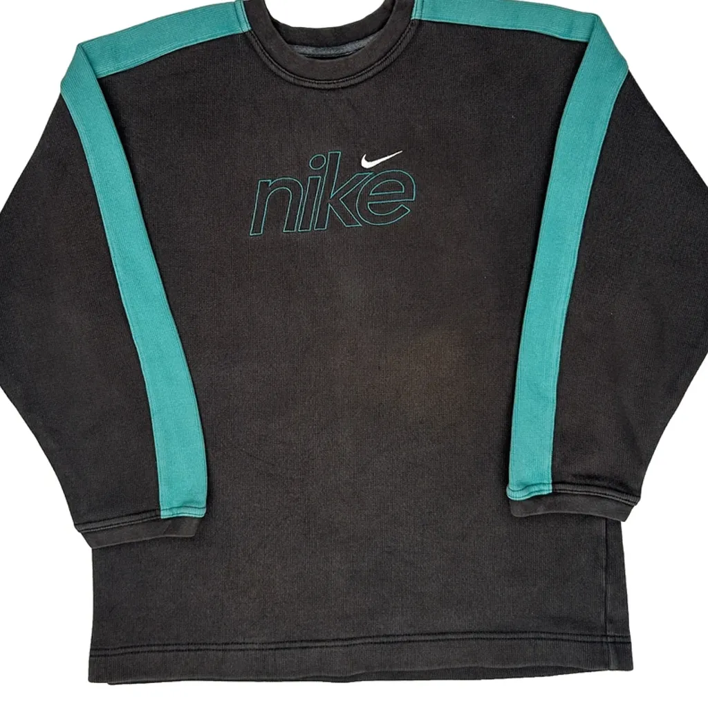 Age 8 Nike Spellout Sweatshirt - Small Black Cotton - Image 4