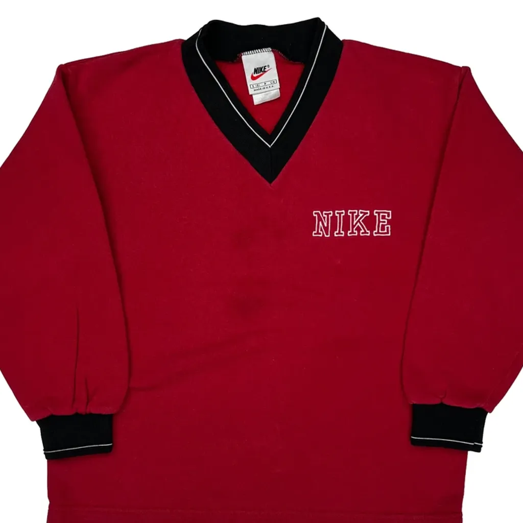 Age 8 Nike Sweatshirt - Small Red Cotton - Image 4