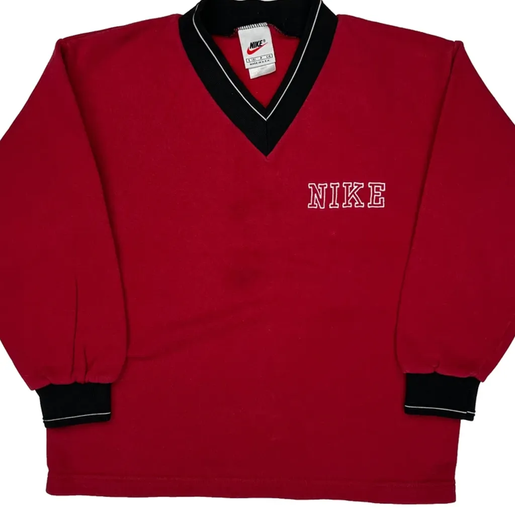 Age 8 Nike Sweatshirt - Small Red Cotton - Image 5