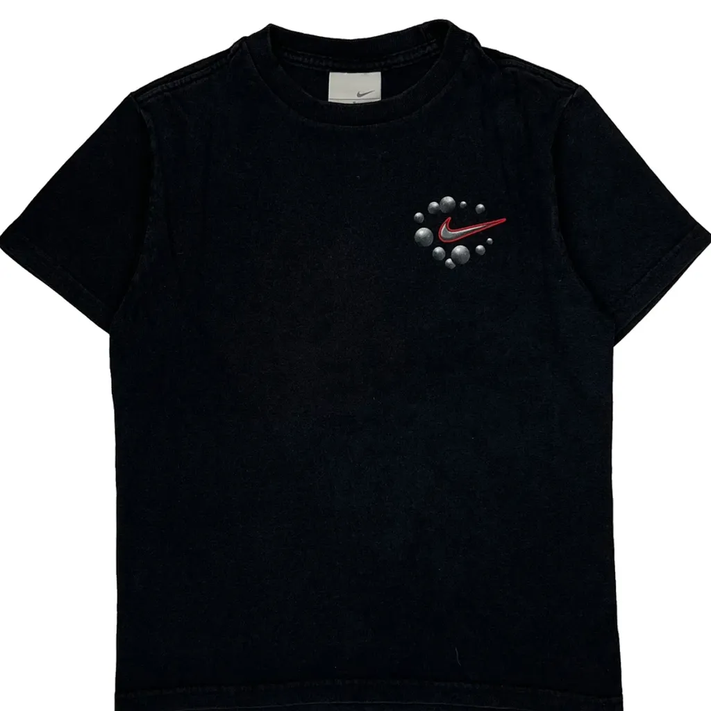 Age 8 Nike Graphic T-Shirt - Small Black Cotton - Image 4