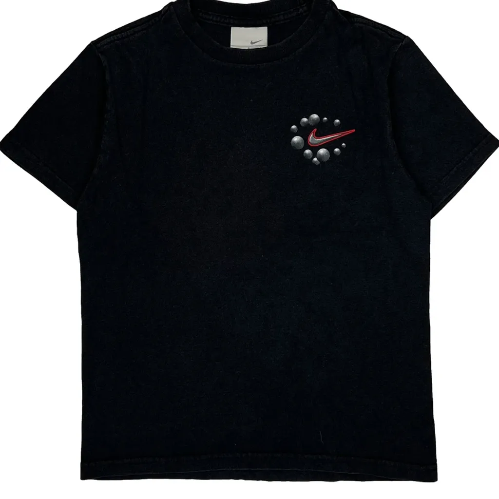 Age 8 Nike Graphic T-Shirt - Small Black Cotton - Image 5
