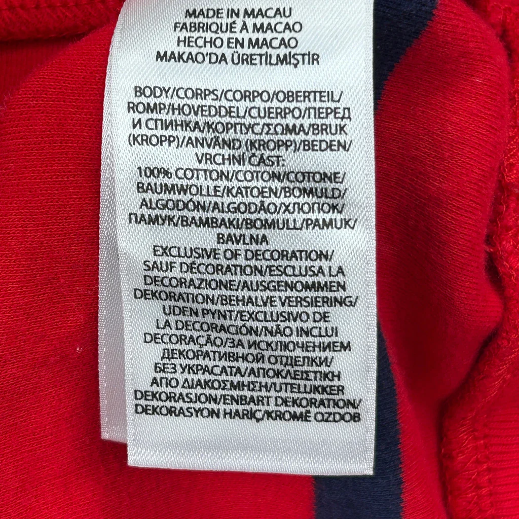 Age 8 Polo By Ralph Lauren Striped 1/4 Zip - Small Red Cotton - Image 5