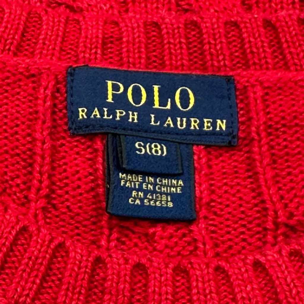 Age 8 Polo By Ralph Lauren Jumper - Small Red Cotton - Image 3