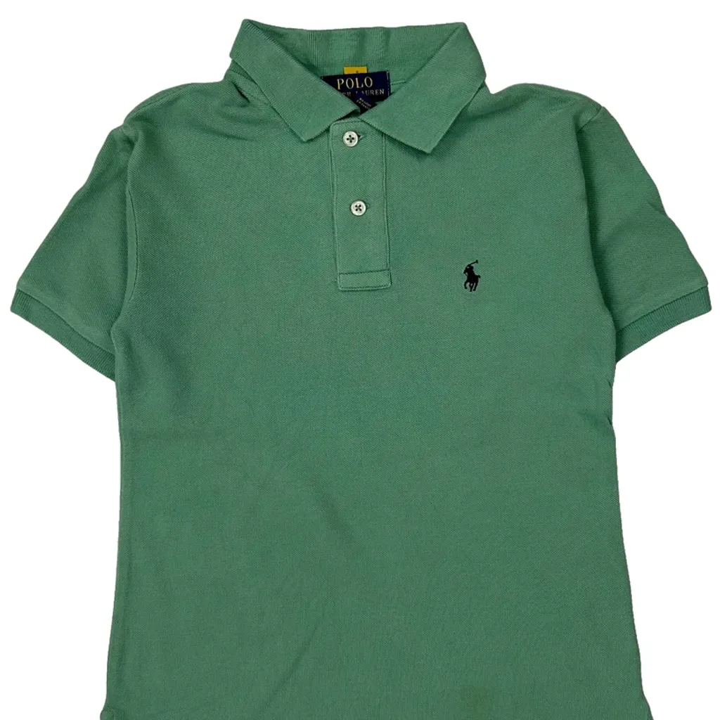Age 8 Polo By Ralph Lauren Polo Shirt - Small Green Cotton - Image 5