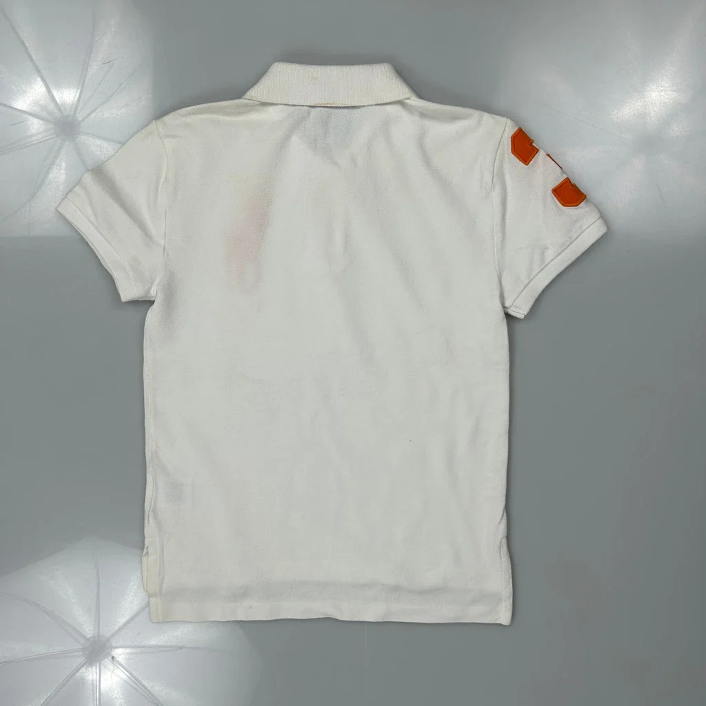 Age 8 Polo By Ralph Lauren Graphic Polo Shirt - Small White Cotton - Image 3