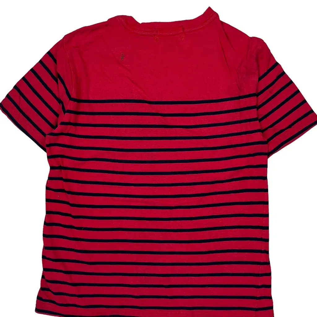 Age 8 Polo By Ralph Lauren Striped T-Shirt - Small Red Cotton - Image 7