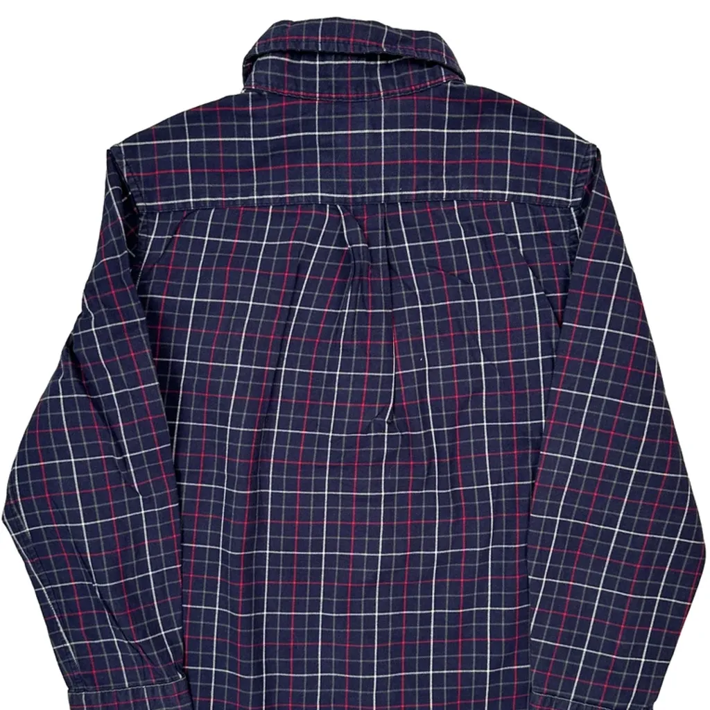 Age 8 Ralph Lauren Checked Shirt - Small Navy Cotton - Image 7