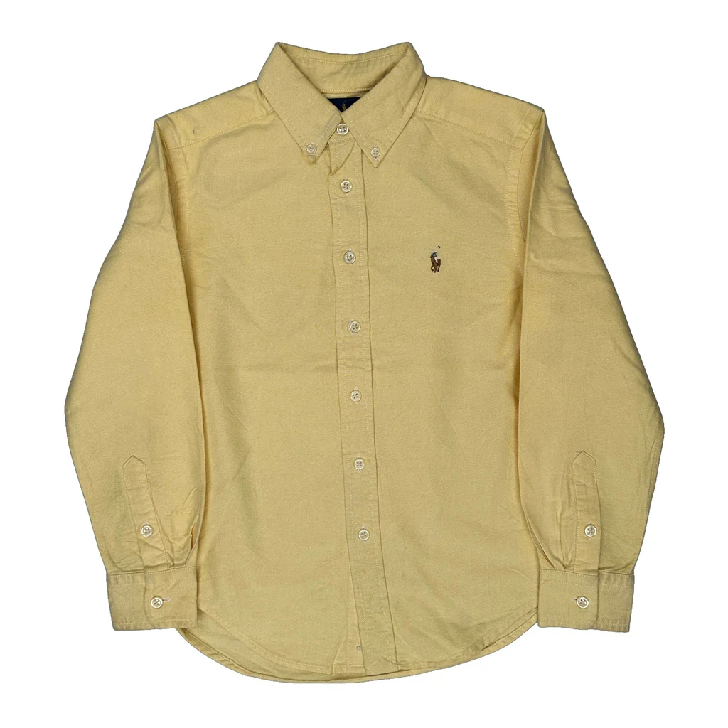 Age 8 Ralph Lauren Shirt - Small Yellow Cotton - Image 2
