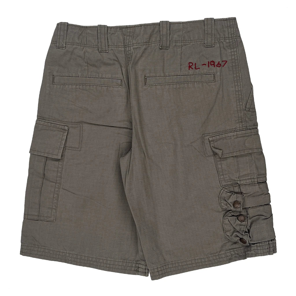 Age 8 Rl-67 Polo By Ralph Lauren Cargo Shorts - Smallw 8L Gray Cotton