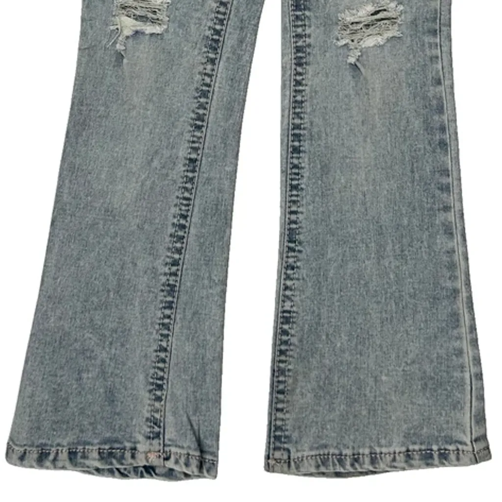 Age 8 True Religion Flared Jeans - Small Light Wash Denim - Image 6